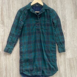 Madewell Latitude Flannel Shirt Dress | Cotton | Cabincore | X-Small